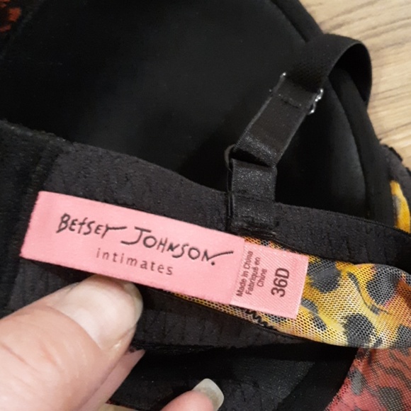 Vintage Betsey Johnson Rainbow Animal Print Bra. - Picture 2 of 8
